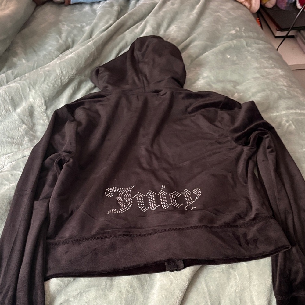 Juicy Couture Black Hoodie with Sparkling Logo
